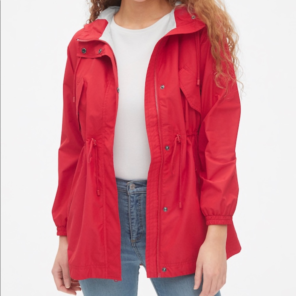 Gap hooded rain coat